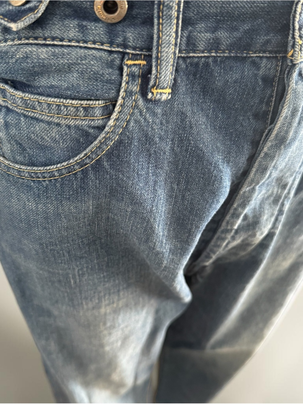 Chimala Adjustable Waist Denim Pants in Medium Wash - Picture 9 of 11